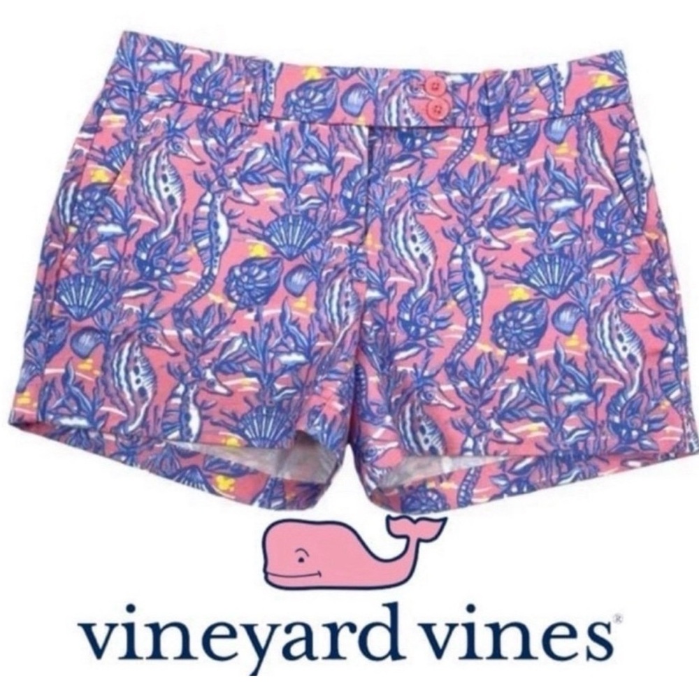 Vineyard Vines Seahorse & Seashells Shorts Size 0 PRICE FIRM
